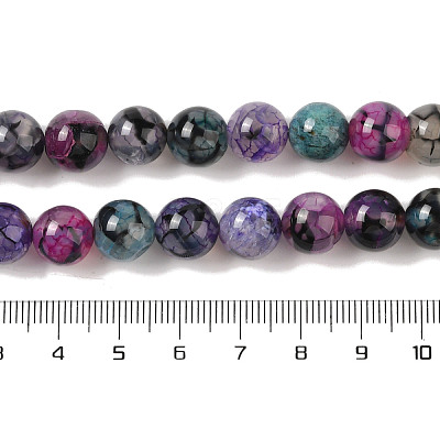 Natural Dragon Veins Agate Bead Strands G-NH0013-B01-03-1