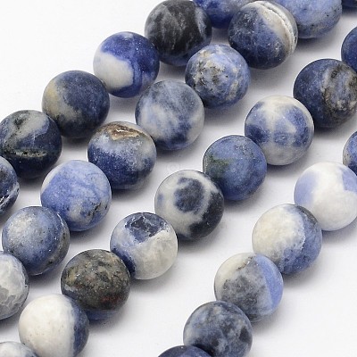 Natural Sodalite Beads Strands X-G-D691-8mm-1