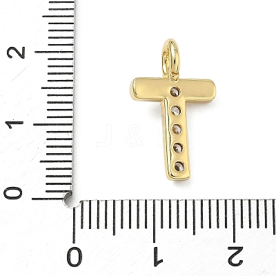 Brass Micro Pave Clear Cubic Zirconia Pendants KK-I476-01G-T-1