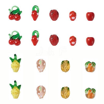 54pcs 9 style Handmade Lampwork Beads LAMP-PJ0001-01-1