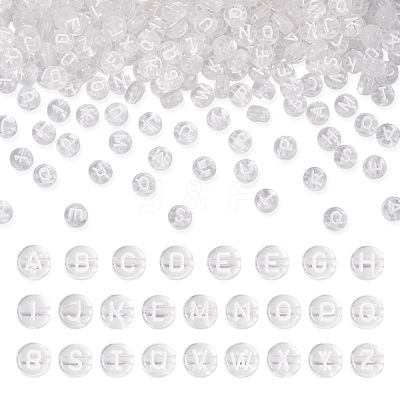 50g Transparent Spray Painted Acrylic Beads TACR-TA0001-21-1