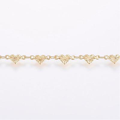 Handmade Ion Plating(IP) 304 Stainless Steel Bar Link Chains STAS-G038-10G-1