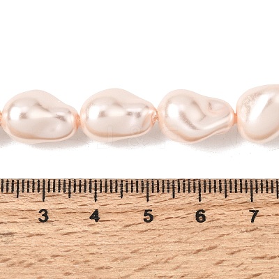 Electroplate Opaque Glass Imitation Pearl Beads Strands EGLA-H113-08D-1
