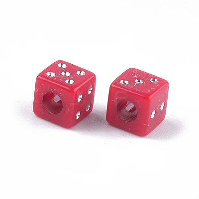 Plating Acrylic Beads X-PACR-T006-10-1