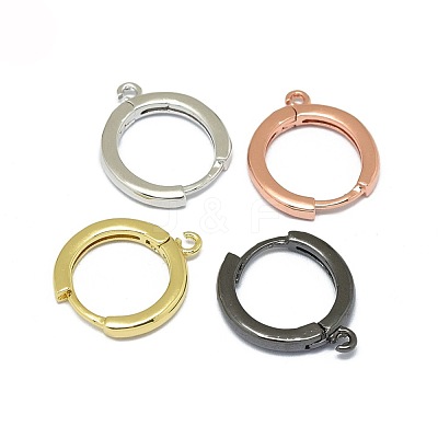 Brass Huggie Hoop Earring Findings PALLOY-F249-19-1