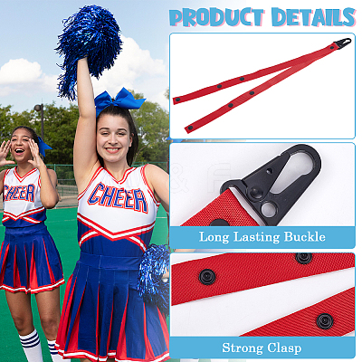 Polyester Pom Pom Holder Straps for Cheerleading Accessories AJEW-WH20018-07A-1