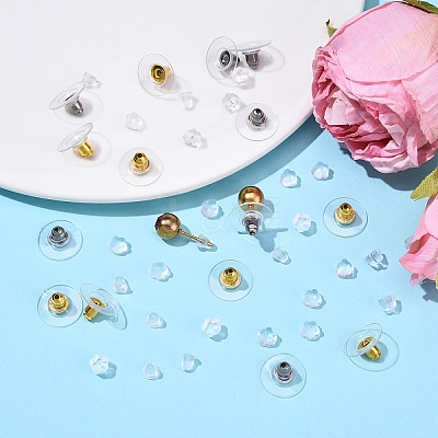 Plastic/Brass Ear Nuts FIND-YW0007-22-1