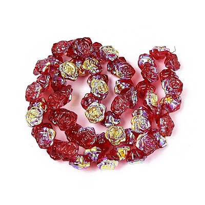 Electroplate Transparent Glass Beads Strands LS-EGLA-N056-02A-06-1