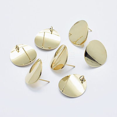 Brass Stud Earring Findings KK-G331-20G-NF-1