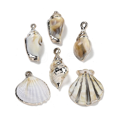 (Defective Closeout Sale: Loop Paint Peeling) Electroplate Acrylic Pendants OACR-XCP0001-10-1
