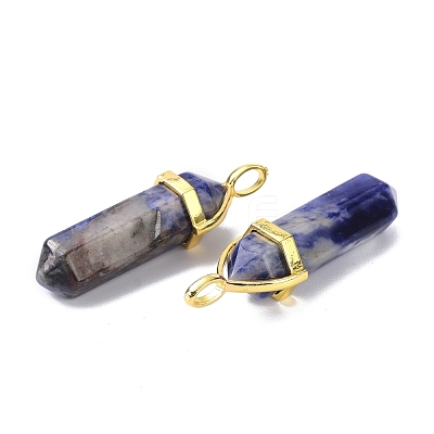 Natural Sodalite Pointed Pendants G-G025-01G-08-1