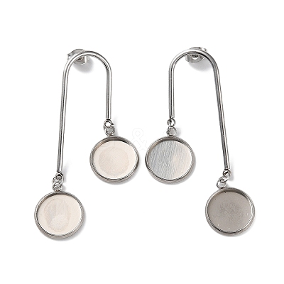 Non-Tarnish 304 Stainless Steel Stud Earring Findings STAS-P328-11P-1