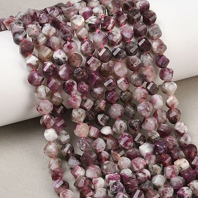 Natural Plum Blossom Tourmaline Beads Strands G-P611-C36-01-1