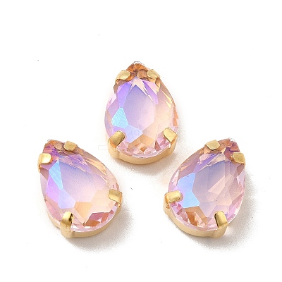 Moonlight Effect Teardrop Sew on Rhinestone GLAA-P055-03B-G01-1