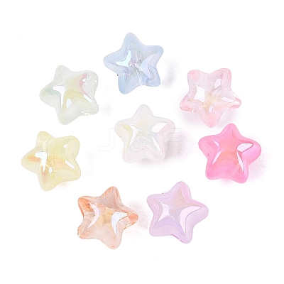 UV Plating Transparent Acrylic Beads OACR-Q204-09-1