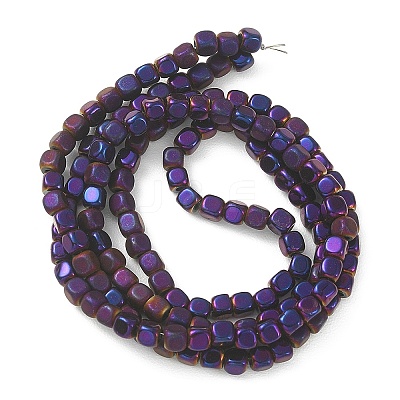 PVD Vacuum Plating Electroplate Non-magnetic Synthetic Hematite Beads Strands G-YW0001-48B-1