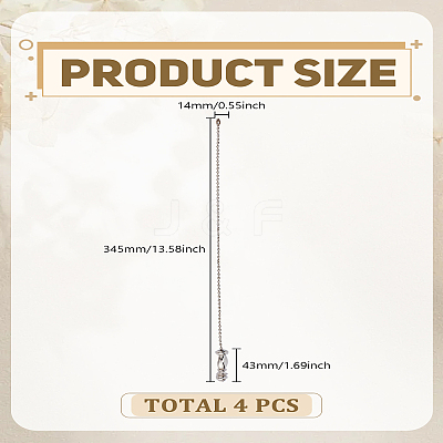 2Pcs Zinc Alloy Ceiling Fan Pull Chain Extenders AJEW-LP0002-42-1