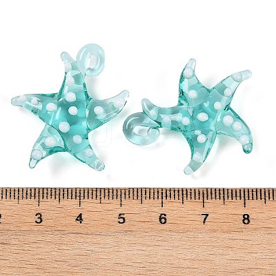 Handmade Lampwork Pendants LAMP-C015-02C-1