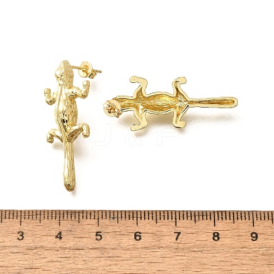 Brass Stud Earrings EJEW-B118-02G-1
