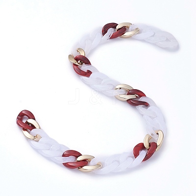 Handmade CCB Plastic Curb Chains AJEW-JB00680-02-1