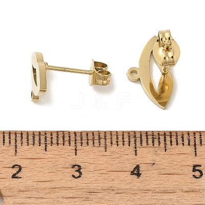 Ion Plating(IP) 304 Stainless Steel Stud Earring Findings STAS-I206-52G-1