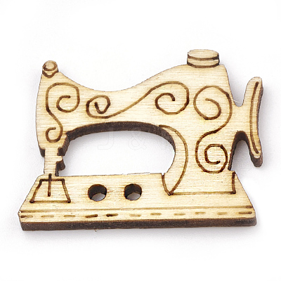 Wooden Buttons and Cabochons WOOD-S040-72-1