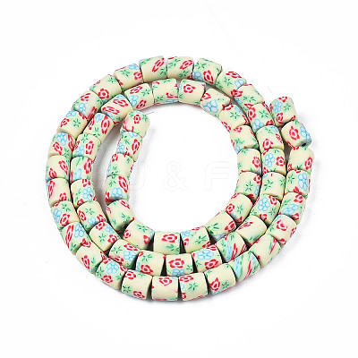Handmade Polymer Clay Bead Strands X-CLAY-T020-10E-1