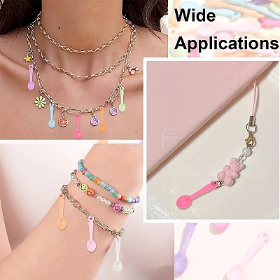 100Pcs Opaque Acrylic Pendants OACR-YW0003-73-1