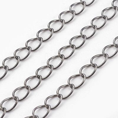 Brass Twisted Chains X-CHC-Q001-5x4mm-B-1