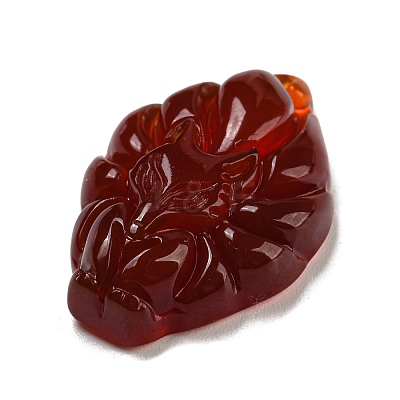 Dyed Natural Agate Carved Pendants G-A098-01D-1