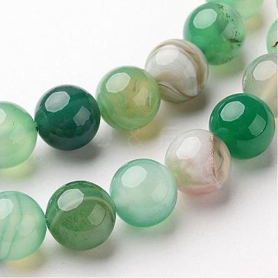 Natural Striped Agate/Banded Agate Beads Strands G-D845-01D-8mm-1