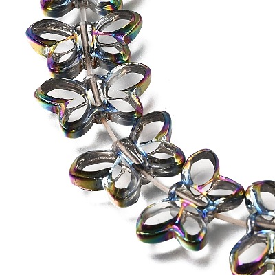 Electroplated Transparent Glass Beads Strands GL-CBA98F0-03B-1