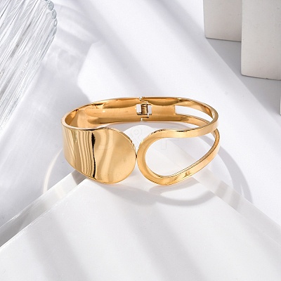 Ion Plating(IP) 304 Stainless Steel Hinged Bangles for Women STAS-Z114-09G-1