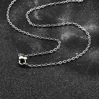 Tarnish Resistant 304 Stainless Steel Women Chain Necklaces NJEW-C079-01C-1
