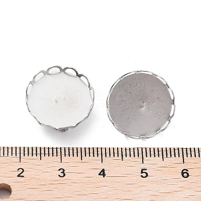 Non-Tarnish 304 Stainless Steel Brooch Base Settings FIND-D035-03B-P-1