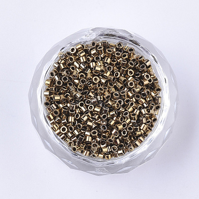 Electroplate Cylinder Seed Beads SEED-Q036-02A-B04-1