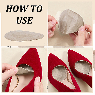 8Pairs 2 Colors Silicone & Fleece Fabric Ball-of-Foot Cushions DIY-PH0035-24-1