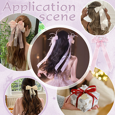 20Pcs Polyester Alligator Hair Clips AJEW-PH0008-59B-1