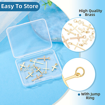 10Pcs 5 Style Brass Pendants KK-TA0002-06-1