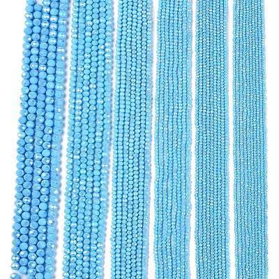 Electroplate Glass Beads Strands EGLA-A044-P4mm-B08-1