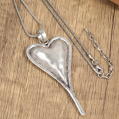 Bohemian Style Heart Alloy Pendant Necklaces for Women FS-WG80BF4-01-1