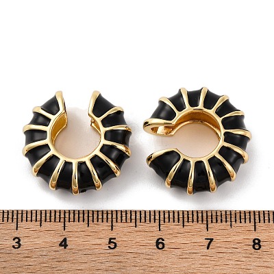Brass Cuff Earrings for Women EJEW-A115-01G-01-1