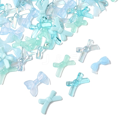 70Pcs 7 Styles Opaque & Transparent Acrylic Beads MACR-FS0002-13-1