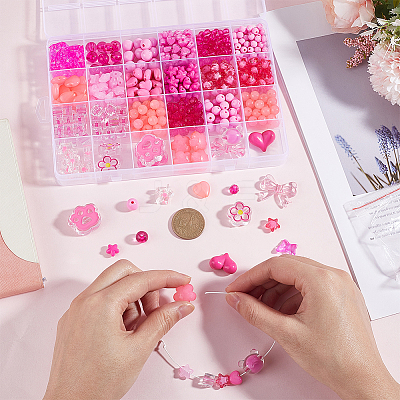 Opaque & Transparent Acrylic Beads Kits MACR-SP0001-48D-1