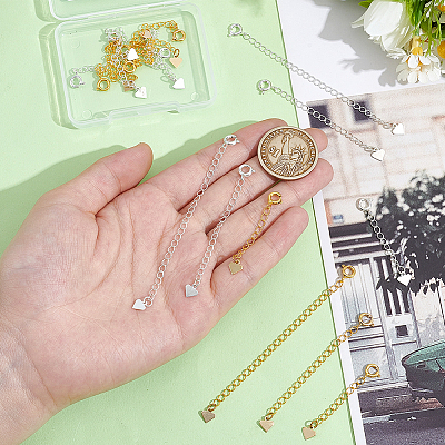 18Pcs 6 Styles Brass Chain Extender FIND-NB00002-1