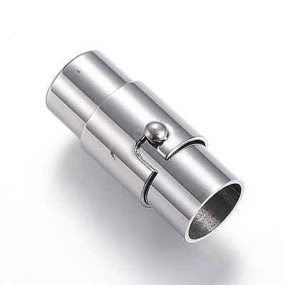 Non-Tarnish 304 Stainless Steel Locking Tube Magnetic Clasps X-STAS-D159-30-1