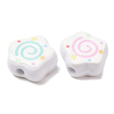 Printed Opaque Acrylic Beads AC-CBA46F7-04-1