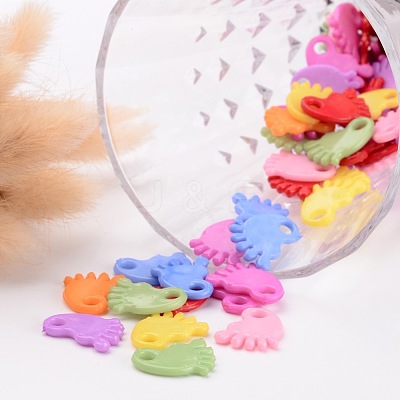 Baby Shower Ornaments Acrylic Baby Feet Pendants PAB215Y-1