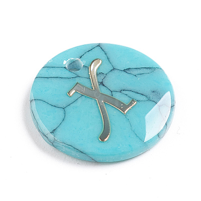 Synthetic Turquoise Charms G-L561-001X-1