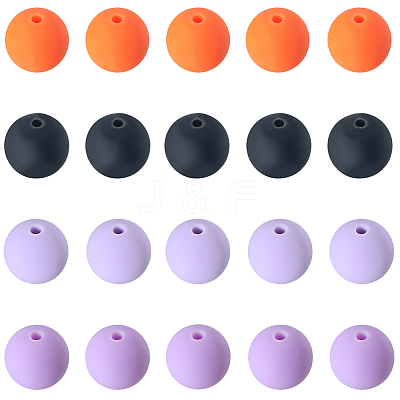 Rubberized Style Imitated Silicone Acrylic Beads MACR-PA0001-06A-04-1